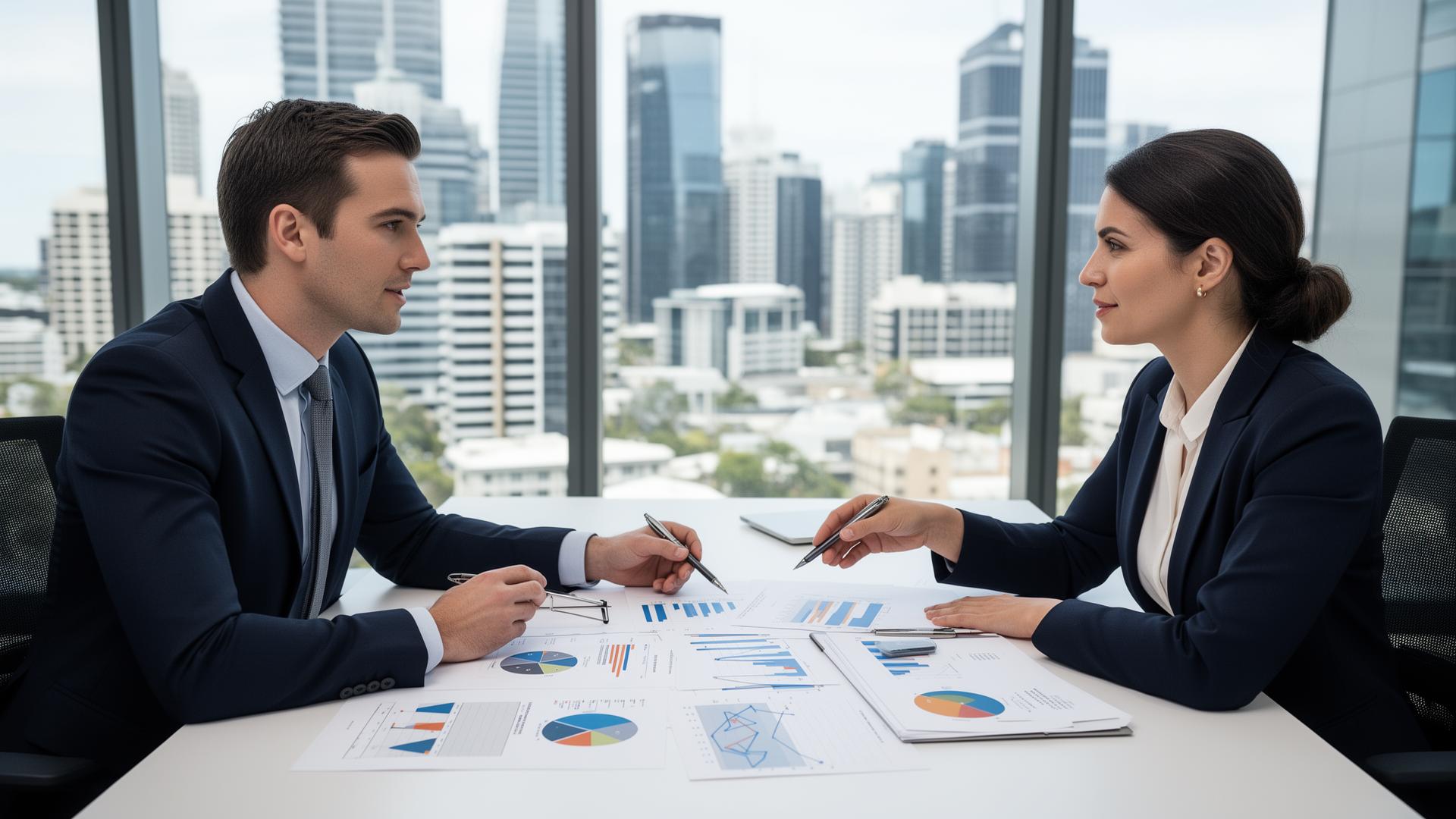 Tax planning consultation in a Brisbane office